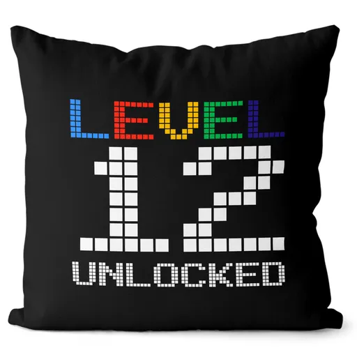 Polštář Level unlocked (Velikost: 40 x 40 cm, věk: 12)