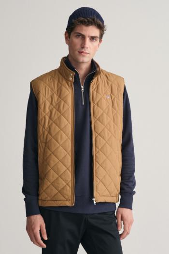 VESTA GANT QUILTED WINDCHEATER VEST ROASTED WALNUT