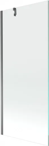 MEXEN/S Next vanová zástěna FIX 80 x 150, transparent, grafit metal 895-080-000-00-00-95