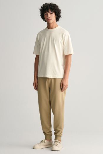 TEPLÁKY GANT LOGO SCRIPT JERSEY PANTS DRIED KHAKI