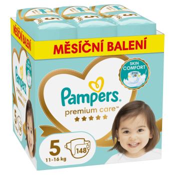 PAMPERS Pleny jednorázové Premium Care vel. 5 (148 ks) 11-16 kg - měsíční balení