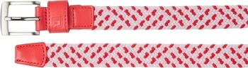 Footjoy Braided Black/White/Berry Long Pásek