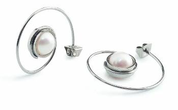 Boccia Titanium Originální titanové náušnice s pravými perlami 05018-01