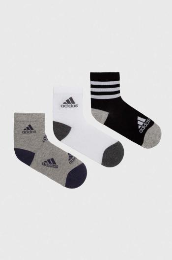 Dětské ponožky adidas Performance 3-pack šedá barva