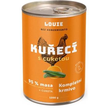 LOUIE KUŘECÍ S CUKETOU 1 200 G Psí konzerva, oranžová, velikost