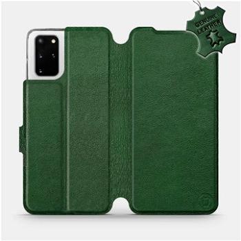 Flip pouzdro na mobil Samsung Galaxy S20 Plus - Zelené - kožené -   Green Leather (5903516171088)