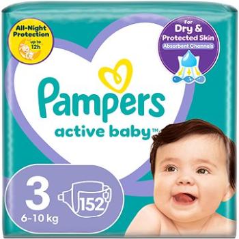 PAMPERS Active Baby vel.  3 (152 ks) - měsíční balení (8001090951533)