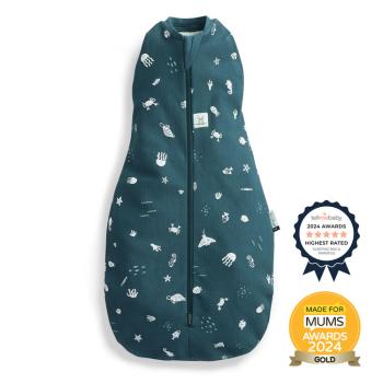 ERGOPOUCH Zavinovačka a pytel na spaní 2v1 Cocoon Ocean 6-12 m, 8-10 kg, 0,2 tog