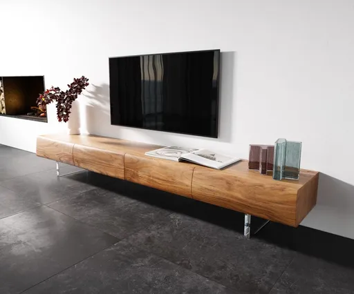 Lowboard New Live-Edge 240 cm přírodní akát 4 zásuvky