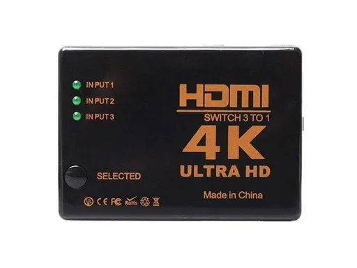 Přepínač 3x HDMI - 1x HDMI HADEX UH-301 - rozbaleno - prasklý plastový obal