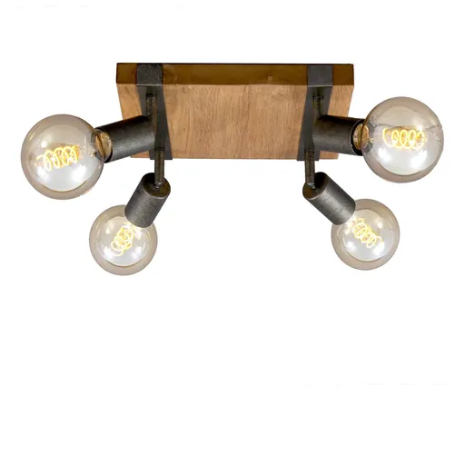 BRILONER Bodové svítidlo 28 cm 4x E27 25W šedá BRILO 2900-041