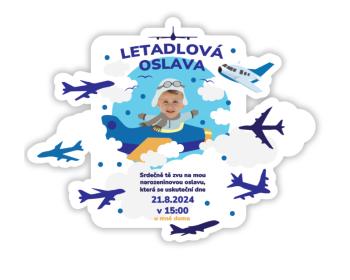 Personal Personalizované pozvánky 6 ks - Letadlová oslava