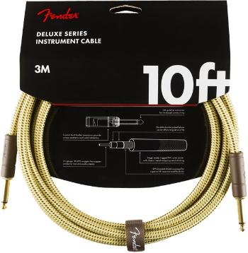 Fender Deluxe Series 10' Instrument Cable Tweed