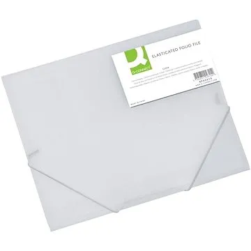 Q-CONNECT A4 s klopami a gumičkou, transparentně bílé (KF02315)