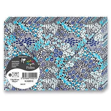 CLAIREFONTAINE 114 x 162mm s květinovým motivem v tmavě modrém tónu 120g - balení 20ks (3329680550214)