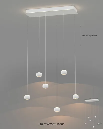 GeeTi Závěsné svítidlo Quiberon 36W 3600lm 3000K bílá