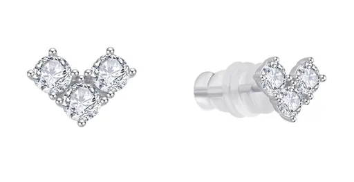MOISS Elegantní stříbrné náušnice s kubickými zirkony E0004872