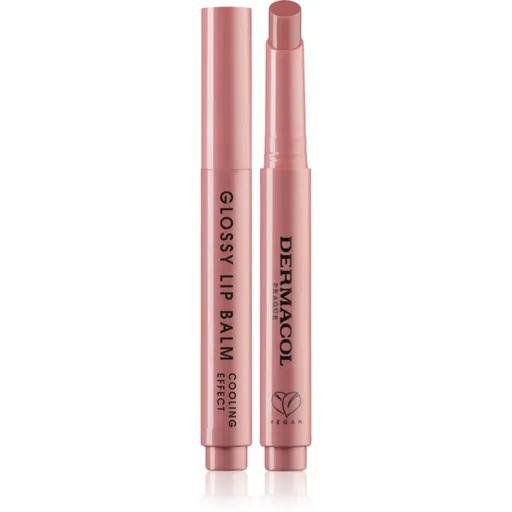 Dermacol Beauty Stick Glossy Lip Balm pečující lesk na rty s chladivým účinkem vůně 01 Vanilla 2.2 g