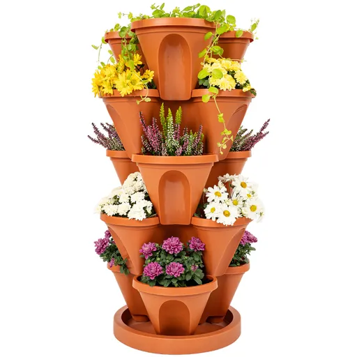 4Home Květinová kaskáda 5dílná, terakota, 5 pater