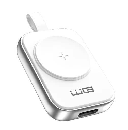 WG - Nabíjecí magnetické zařízení s USB-C pro Apple Watch, bílo stříbrná
