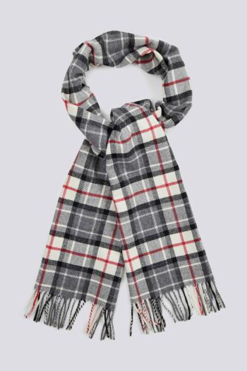 ŠÁLA GANT D1. CHECKED WOOL TWILL SCARF CHARCOAL MELANGE