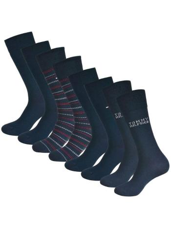 Tommy Hilfiger pánské modré ponožky 4 pack - 43/46 (NAV)