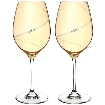 Diamante sklenice na červené víno Silhouette City Amber s kamínky Swarovski 470 ml 2KS (1182.502)