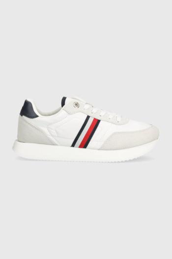 Sneakers boty Tommy Hilfiger ESSENTIAL RUNNER GLOBAL STRIPES bílá barva, FW0FW07831