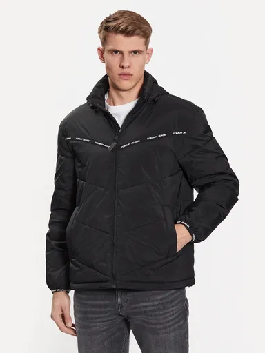 Tommy Jeans pánská černá bunda DM0DM16578 L