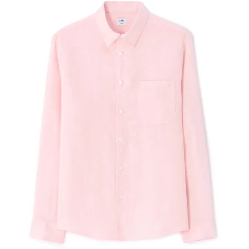 CELIO DAFLIX Pánská lněná košile, růžová, velikost
