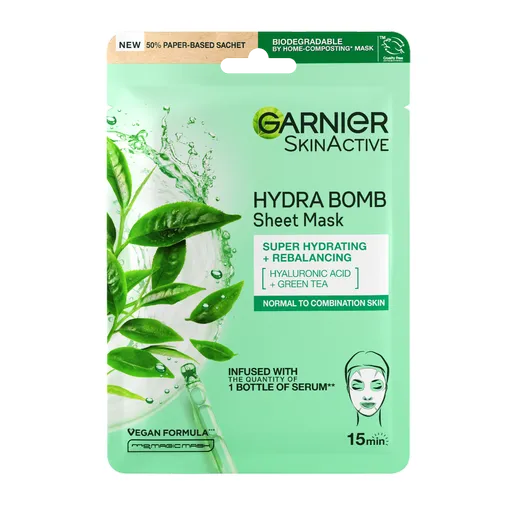 Garnier Skin Naturals Hydra Bomb čisticí a hydratační pleťová maska 28 g