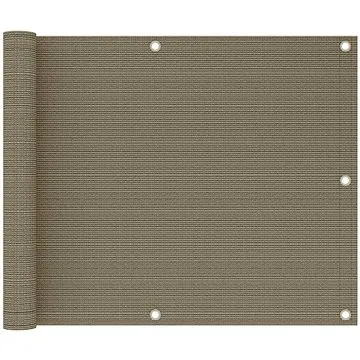 Balkónová zástěna taupe 75 x 300 cm HDPE (310956)
