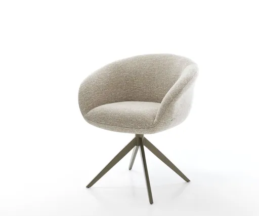 Jídelní židle Vinka-Flex s područkami látka Měkký béžová široká