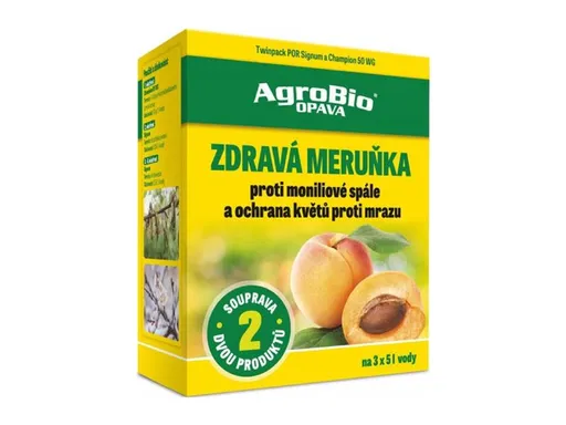 Přípravek proti moniliové spále a k ochraně květů proti mrazu AGROBIO Zdravá Meruňka