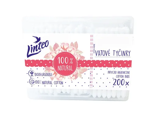 Vatové tyčinky eko Linteo 200ks box