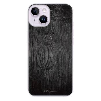 Odolné silikonové pouzdro iSaprio - Black Wood 13 - iPhone 14