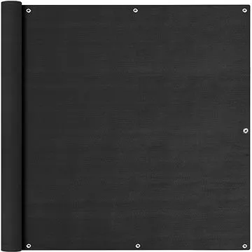 Balkonová zástěna antracitová 120 x 600 cm HDPE (310847)