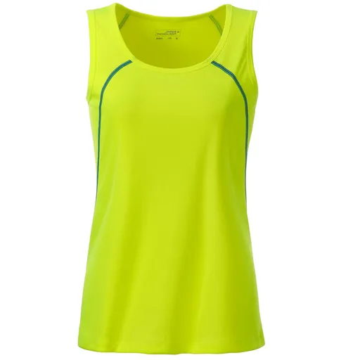 James & Nicholson (Daiber) Dámské funkční tílko JN493 - Jasně žlutá / jasně modrá | XS