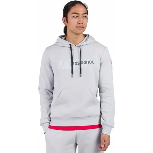 Rossignol HERO HOODIE Pánská mikina, šedá, velikost XXL