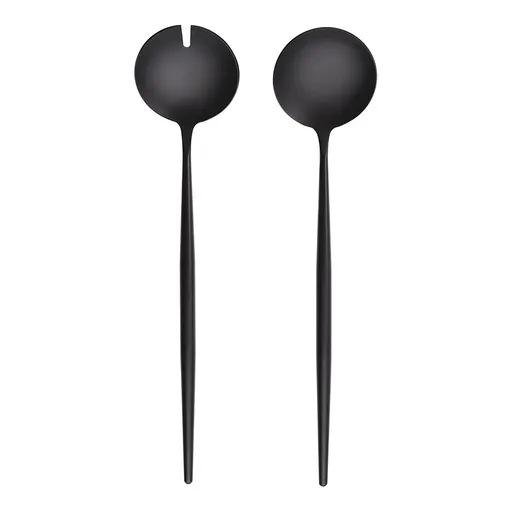 STILETTO Salátový příbor set 2 ks - černá