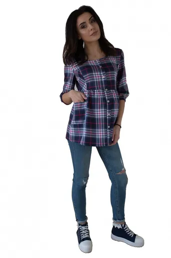 bemaamaa Těhotenská tunika kr. rukáv - kostka, vel. S