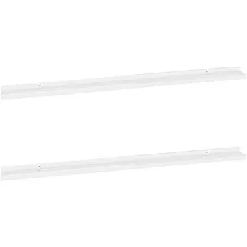 Shumee Nástěnné 2 ks vysoký lesk bílé  115×9×3 cm, 326652 (326652)