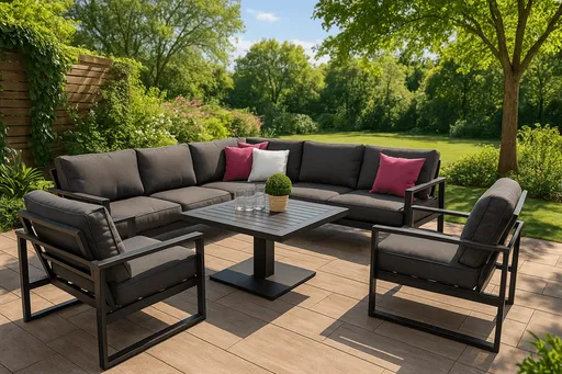 Zahradní sedací souprava 4 ks hliník