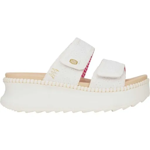 HEY DUDE DELRAY Dámské pantofle, bílá, velikost