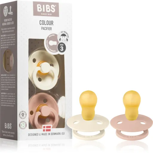 BIBS Colour Symmetrical 18+ months dudlík Ivory / Blush 2 ks