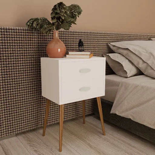 VCM Odkládací stolek „Singol XXL“, bílý