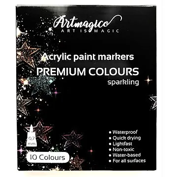 Artmagico Akrylový popisovač s extra jemným hrotem třpytivé (203)