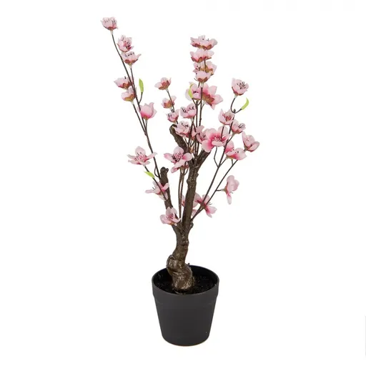 Dekorace umělý stromek třešeň s růžovými květy Cherry Blossom - 10*10*48 cm 6PL0373