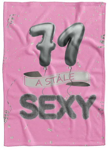 Deka Stále sexy – Růžová (věk: 71, Podšití beránkem: NE)