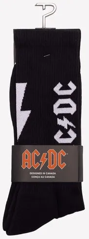 Perri's Leathers ACDC Lightning Strikes Crew Black